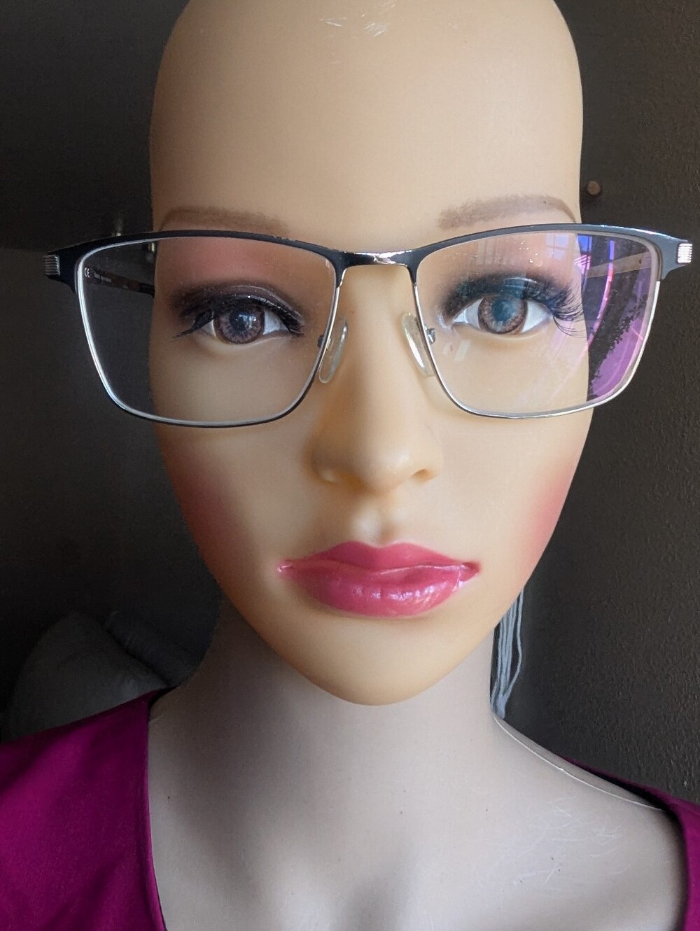 Trussardi VTR628K men's/unisex designer eyeglasses.